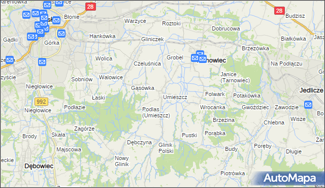 mapa Umieszcz, Umieszcz na mapie Targeo