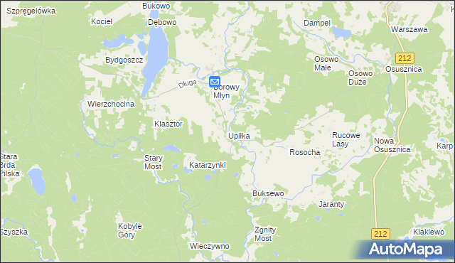 mapa Upiłka, Upiłka na mapie Targeo