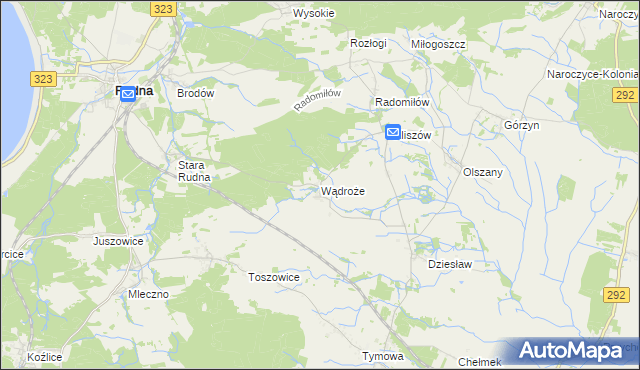 mapa Wądroże, Wądroże na mapie Targeo