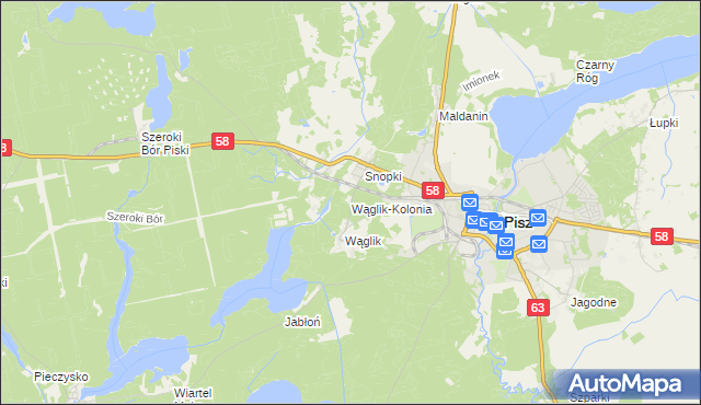 mapa Wąglik-Kolonia, Wąglik-Kolonia na mapie Targeo