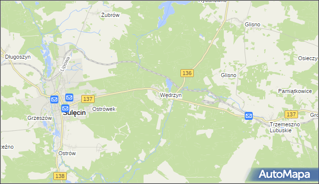 mapa Wędrzyn, Wędrzyn na mapie Targeo