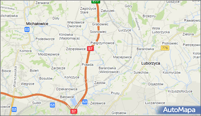 mapa Wiktorowice, Wiktorowice na mapie Targeo