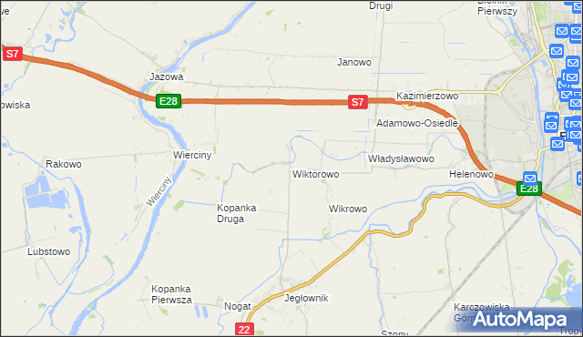 mapa Wiktorowo gmina Gronowo Elbląskie, Wiktorowo gmina Gronowo Elbląskie na mapie Targeo