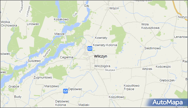 mapa Wilczyn powiat koniński, Wilczyn powiat koniński na mapie Targeo