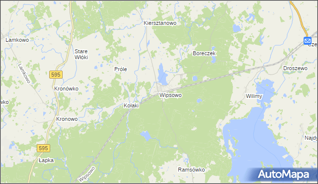 mapa Wipsowo, Wipsowo na mapie Targeo