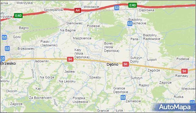 mapa Wola Dębińska, Wola Dębińska na mapie Targeo