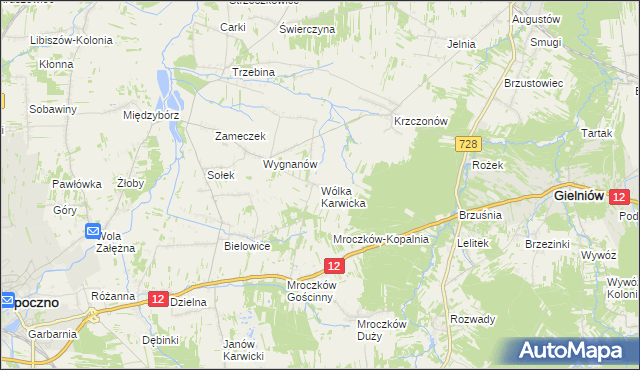 mapa Wólka Karwicka, Wólka Karwicka na mapie Targeo