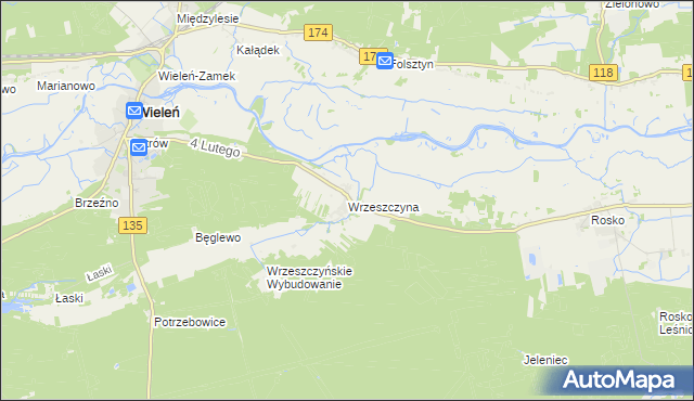 mapa Wrzeszczyna, Wrzeszczyna na mapie Targeo