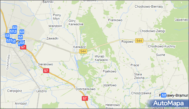 mapa Wyrąb Karwacki, Wyrąb Karwacki na mapie Targeo