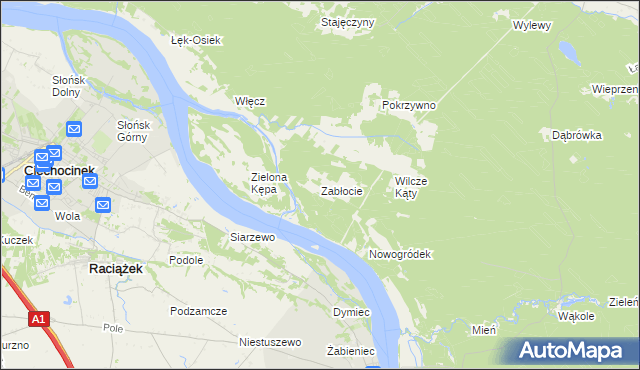 mapa Zabłocie gmina Czernikowo, Zabłocie gmina Czernikowo na mapie Targeo
