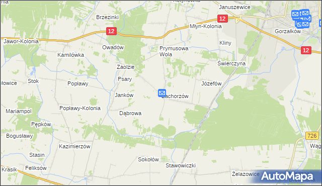 mapa Zachorzów, Zachorzów na mapie Targeo