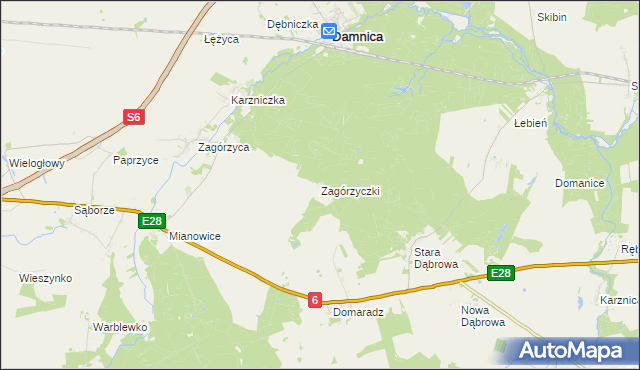 mapa Zagórzyczki, Zagórzyczki na mapie Targeo