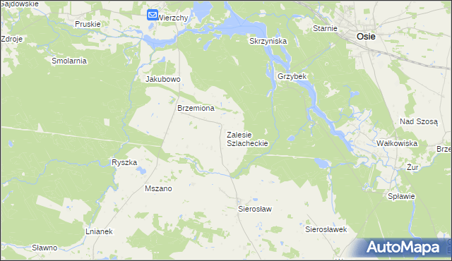 mapa Zalesie Szlacheckie, Zalesie Szlacheckie na mapie Targeo