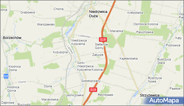 mapa Załucze, Załucze na mapie Targeo