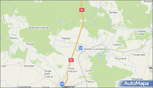 mapa Zbiersk, Zbiersk na mapie Targeo