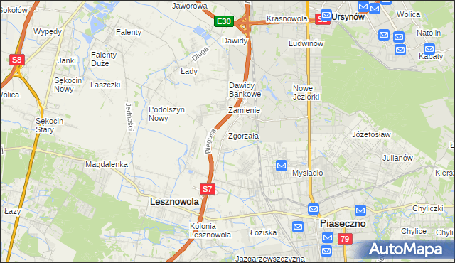 mapa Zgorzała, Zgorzała na mapie Targeo