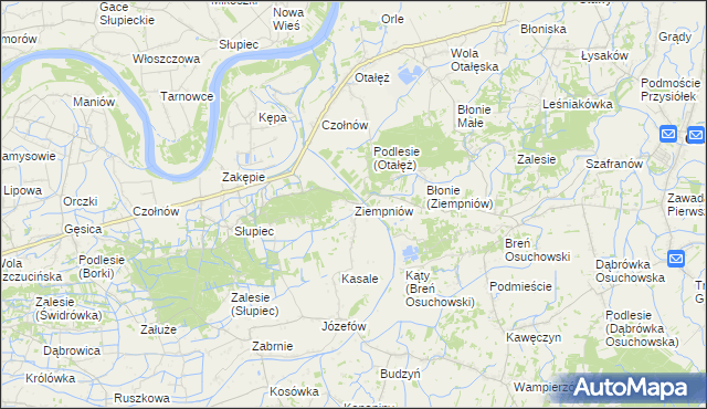 mapa Ziempniów, Ziempniów na mapie Targeo