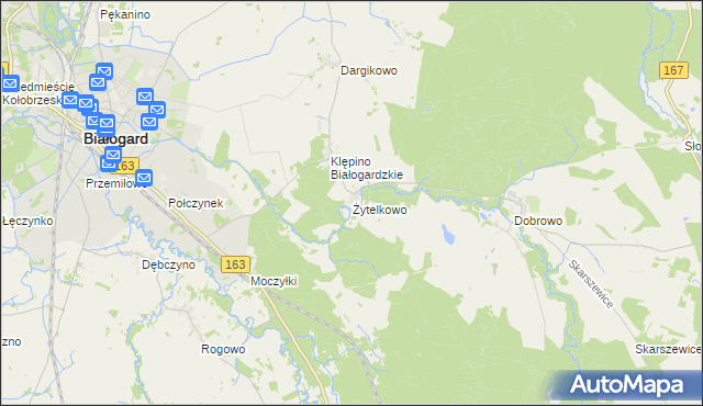 mapa Żytelkowo, Żytelkowo na mapie Targeo