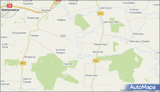 mapa Dąbrowa gmina Hrubieszów, Dąbrowa gmina Hrubieszów na mapie Targeo