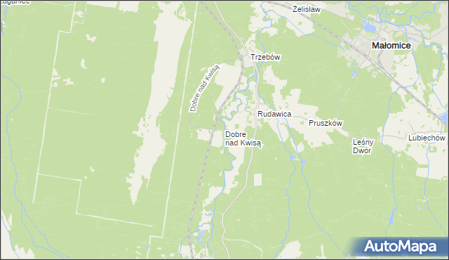 mapa Dobre nad Kwisą, Dobre nad Kwisą na mapie Targeo