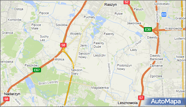 mapa Laszczki, Laszczki na mapie Targeo