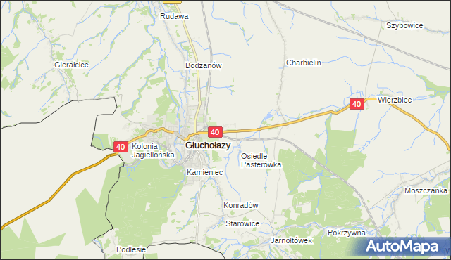 mapa Osiedle Pionierów, Osiedle Pionierów na mapie Targeo