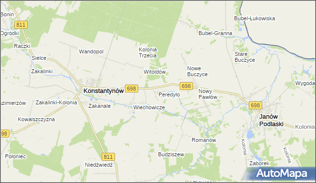 mapa Peredyło, Peredyło na mapie Targeo