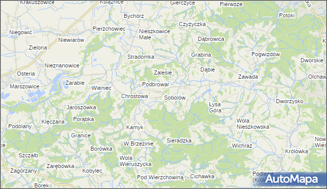 mapa Sobolów, Sobolów na mapie Targeo