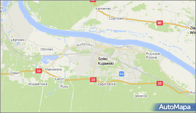 mapa Solec Kujawski, Solec Kujawski na mapie Targeo