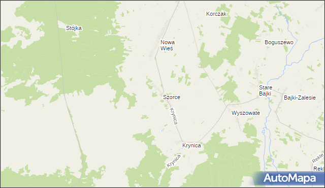 mapa Szorce, Szorce na mapie Targeo