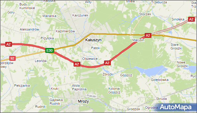 mapa Szymony, Szymony na mapie Targeo