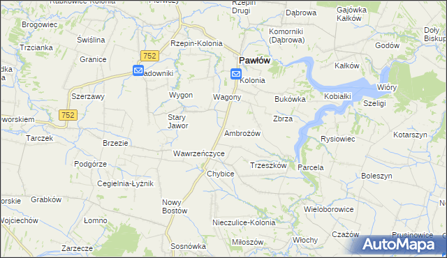 mapa Ambrożów, Ambrożów na mapie Targeo