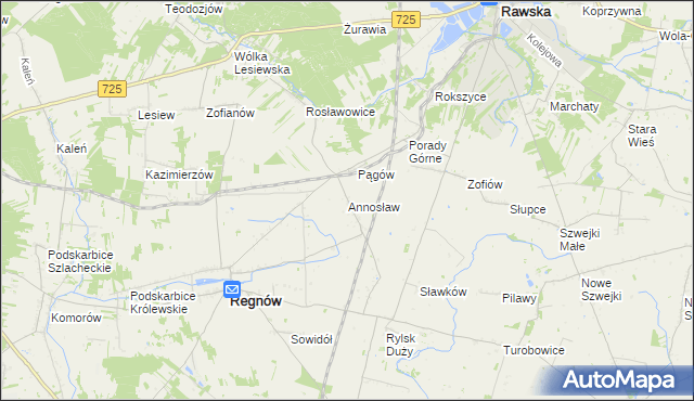 mapa Annosław, Annosław na mapie Targeo