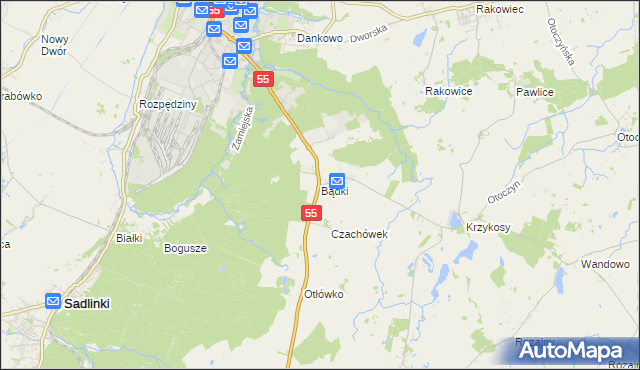 mapa Bądki gmina Gardeja, Bądki gmina Gardeja na mapie Targeo