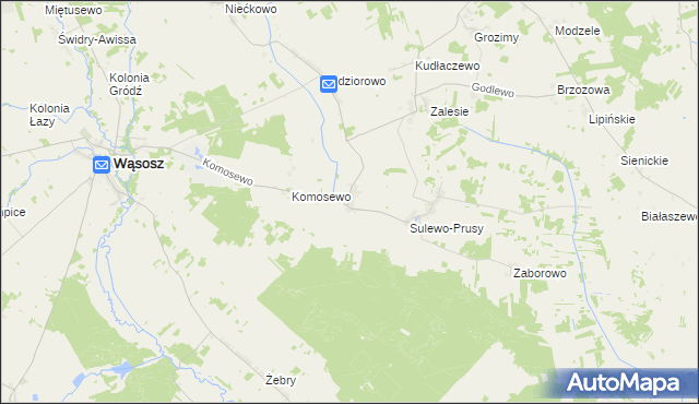 mapa Bagienice gmina Wąsosz, Bagienice gmina Wąsosz na mapie Targeo