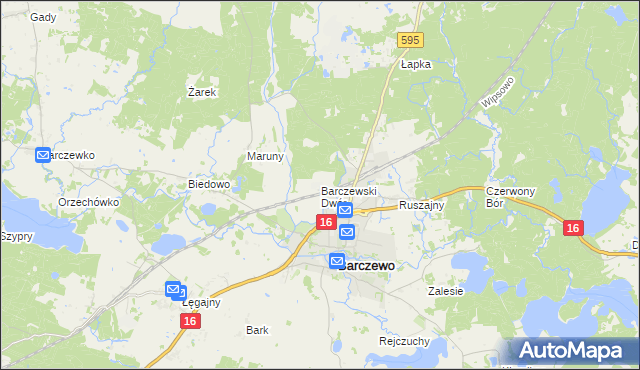 mapa Barczewski Dwór, Barczewski Dwór na mapie Targeo
