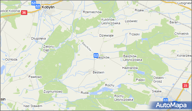 mapa Baszków, Baszków na mapie Targeo