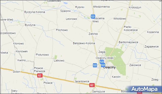 mapa Bełszewo, Bełszewo na mapie Targeo