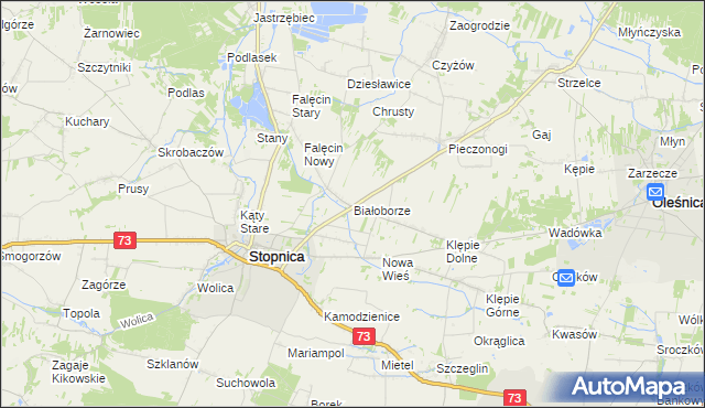 mapa Białoborze, Białoborze na mapie Targeo