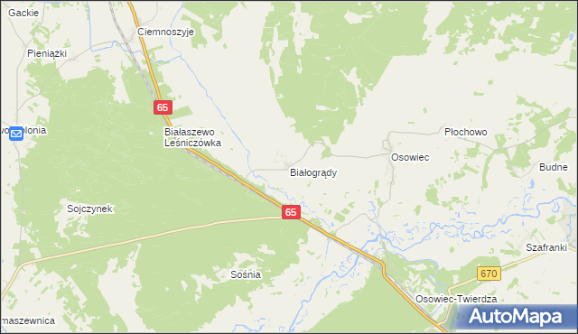 mapa Białogrądy, Białogrądy na mapie Targeo