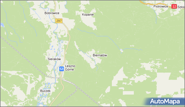 mapa Biernatów gmina Szprotawa, Biernatów gmina Szprotawa na mapie Targeo