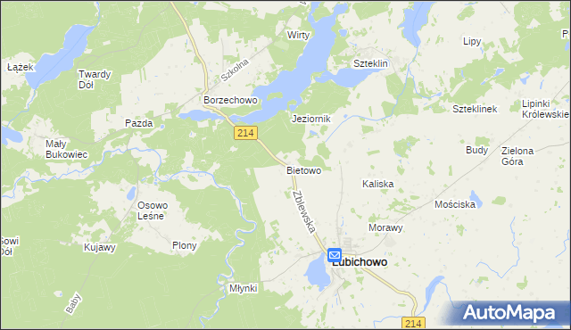 mapa Bietowo, Bietowo na mapie Targeo