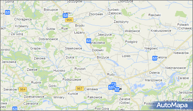 mapa Bilczyce, Bilczyce na mapie Targeo