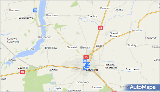 mapa Bławaty, Bławaty na mapie Targeo