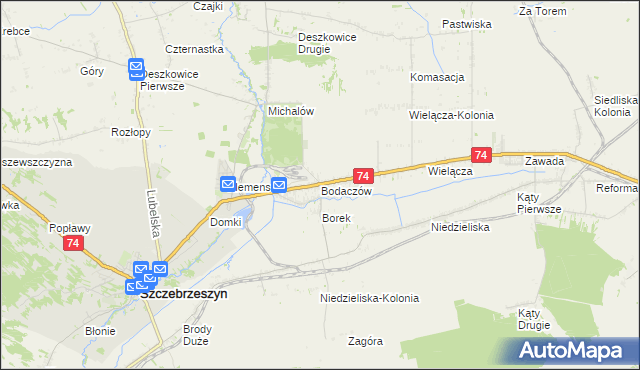 mapa Bodaczów, Bodaczów na mapie Targeo