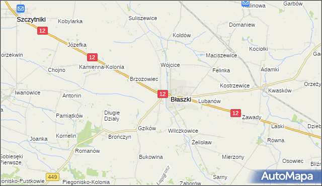 mapa Borysławice, Borysławice na mapie Targeo