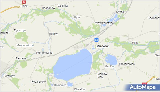 mapa Borzygniew, Borzygniew na mapie Targeo