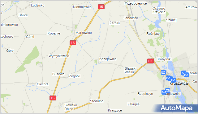 mapa Bożejewice gmina Strzelno, Bożejewice gmina Strzelno na mapie Targeo