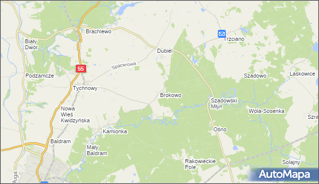 mapa Brokowo, Brokowo na mapie Targeo