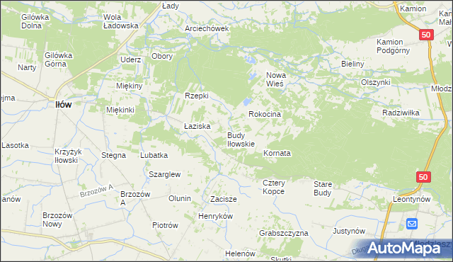 mapa Budy Iłowskie, Budy Iłowskie na mapie Targeo